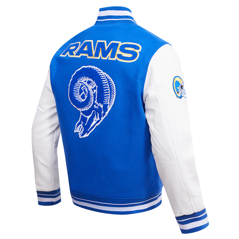 NFL LOS ANGELES RAMS RETRO CLASSIC MEN'S RIB WOOL VARSITY JACKET