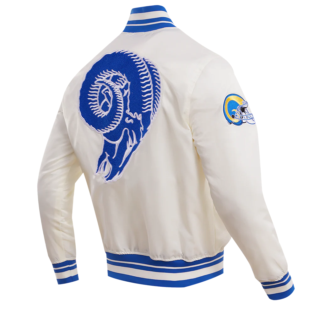 NFL LOS ANGELES RAMS RETRO CLASSIC MEN'S RIB SATIN JACKET