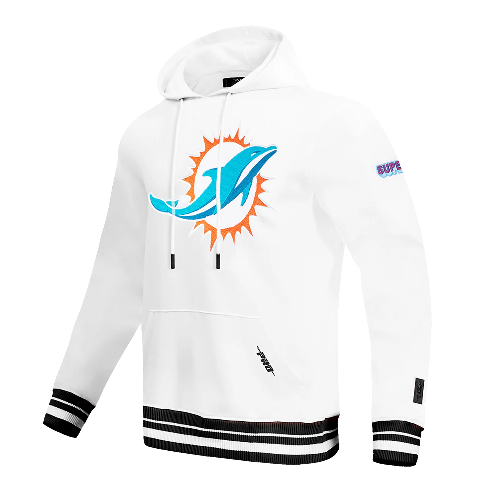 NFL MIAMI DOLPHINS MASHUP MEN'S RIB PULLOVER HOODIE
