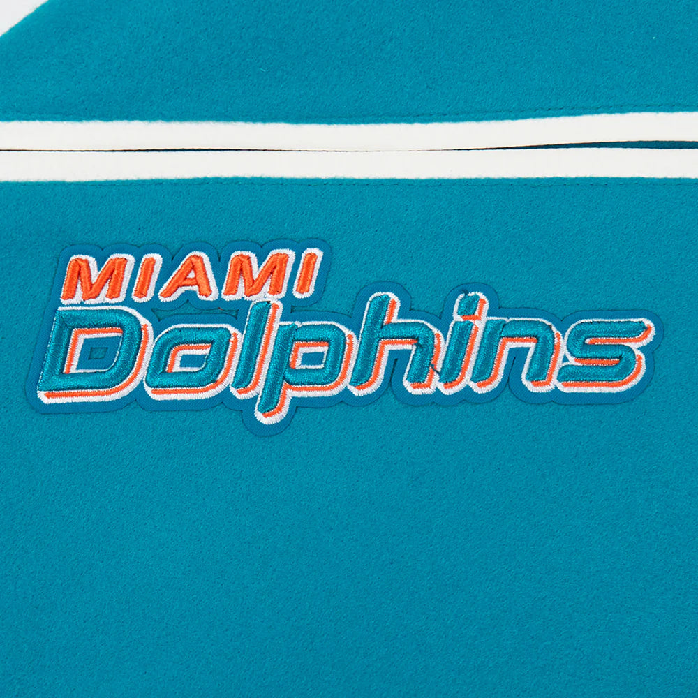 NFL MIAMI DOLPHINS MASHUP MEN'S RIB WOOL VARSITY JACKET