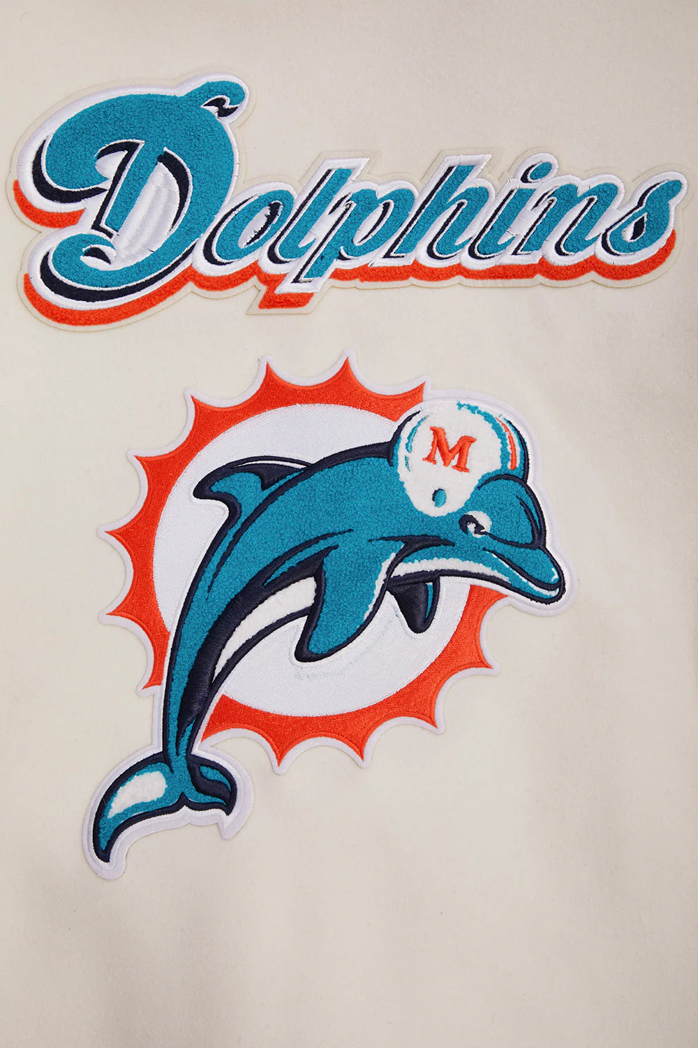 NFL MIAMI DOLPHINS RETRO CLASSIC MEN'S RIB WOOL VARSITY JACKET