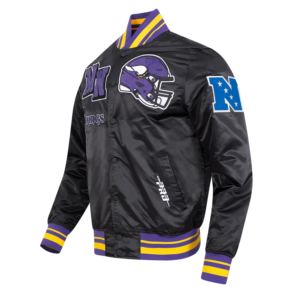NFL MINNESOTA VIKINGS MASHUP MEN'S RIB SATIN JACKET
