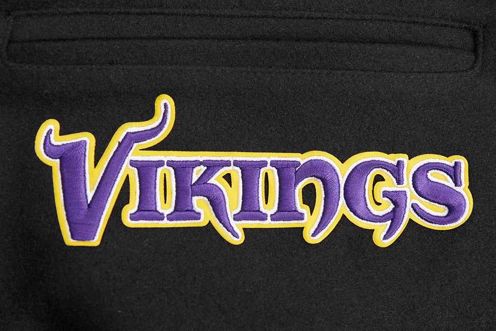 NFL MINNESOTA VIKINGS MASHUP MEN'S RIB WOOL VARSITY JACKET