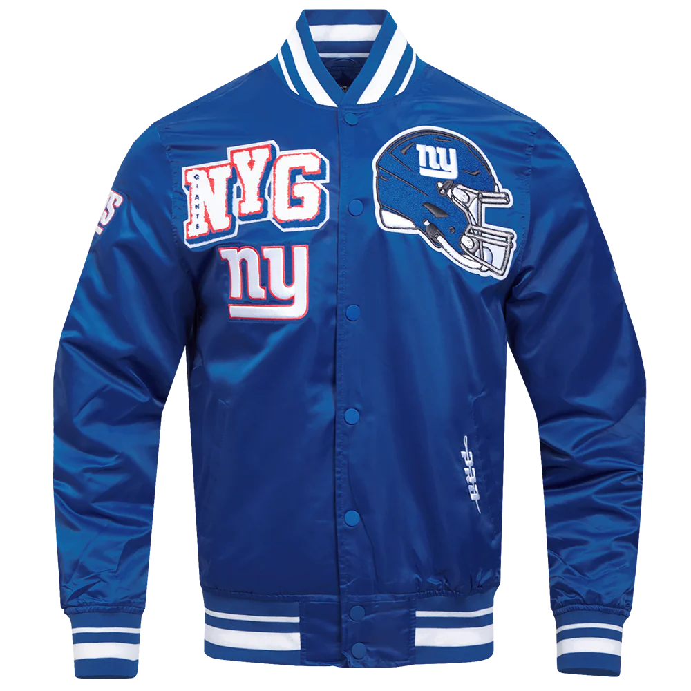 NFL NEW YORK GIANTS MASHUP MEN'S RIB SATIN JACKET