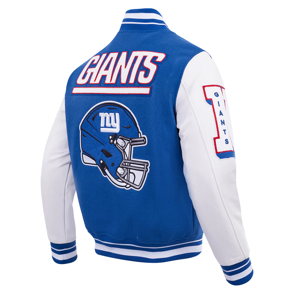 NFL NEW YORK GIANTS MASHUP MEN'S RIB WOOL VARSITY JACKET