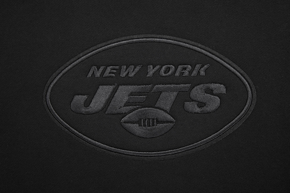 NFL NEW YORK JETS NEUTRAL DROP SHOULDER FLEECE CREWNECK