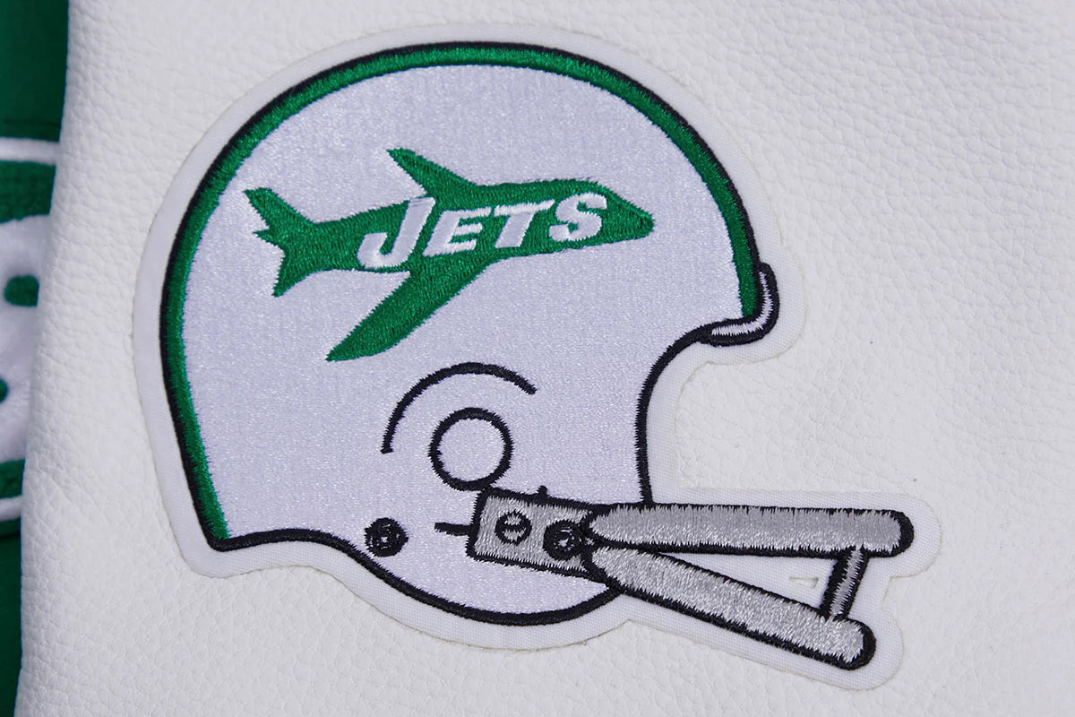 NFL NEW YORK JETS RETRO CLASSIC MEN'S RIB WOOL VARSITY JACKET