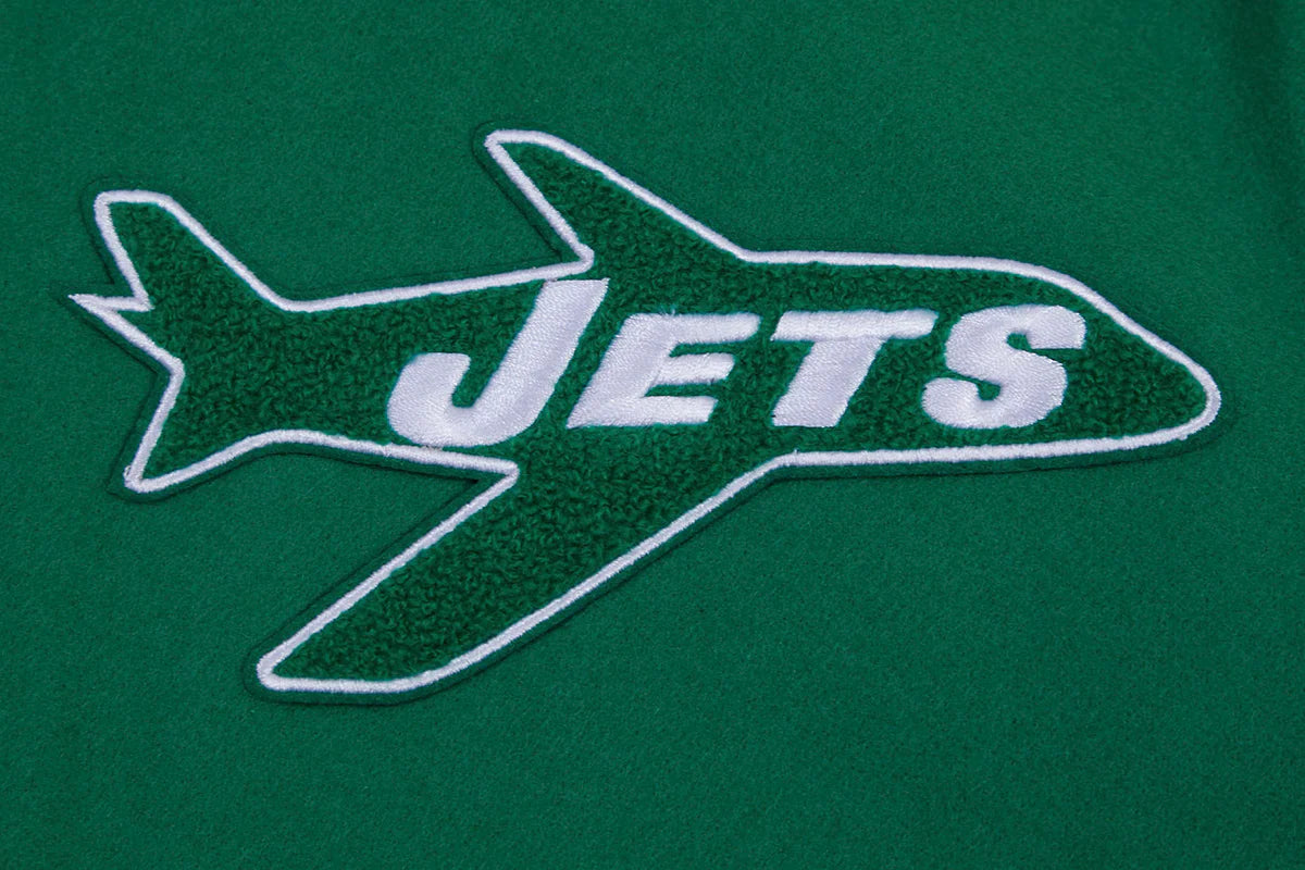 NFL NEW YORK JETS RETRO CLASSIC MEN'S RIB WOOL VARSITY JACKET