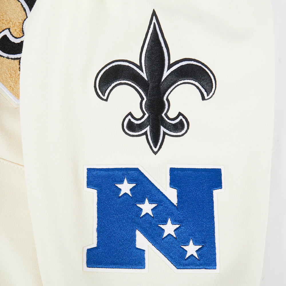 NFL NEW ORLEANS SAINTS RETRO CLASSIC MEN'S RIB PO HOODIE