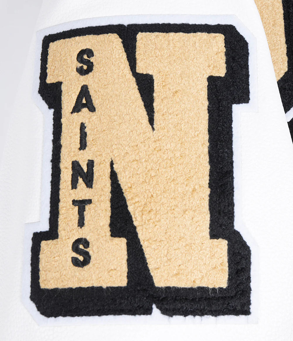 NFL NEW ORLEANS SAINTS MASHUP MEN'S RIB WOOL VARSITY JACKET