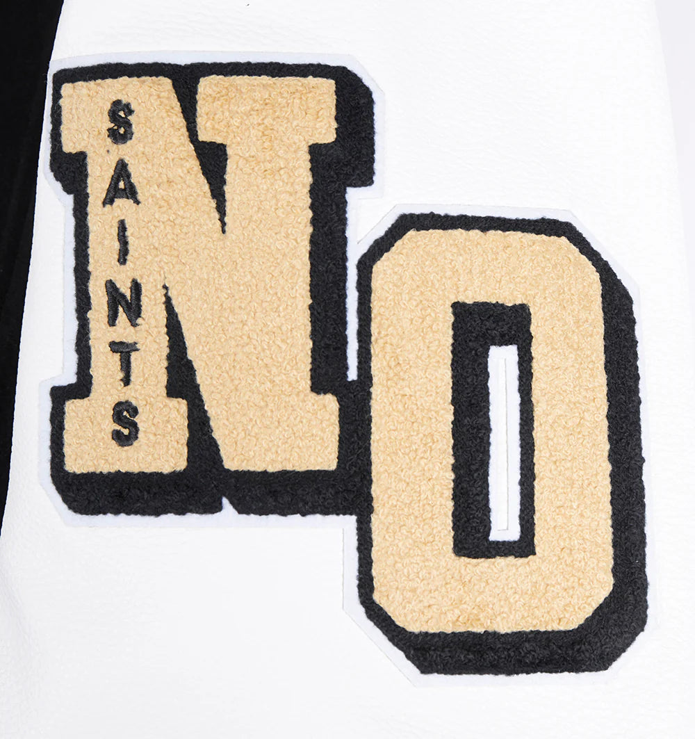 NFL NEW ORLEANS SAINTS MASHUP MEN'S RIB WOOL VARSITY JACKET