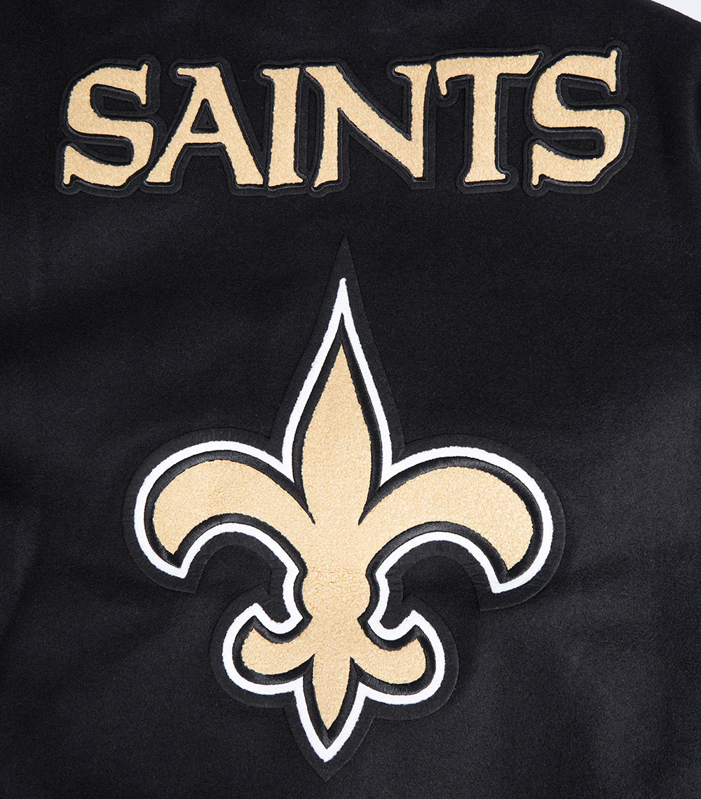NFL NEW ORLEANS SAINTS MASHUP MEN'S RIB WOOL VARSITY JACKET