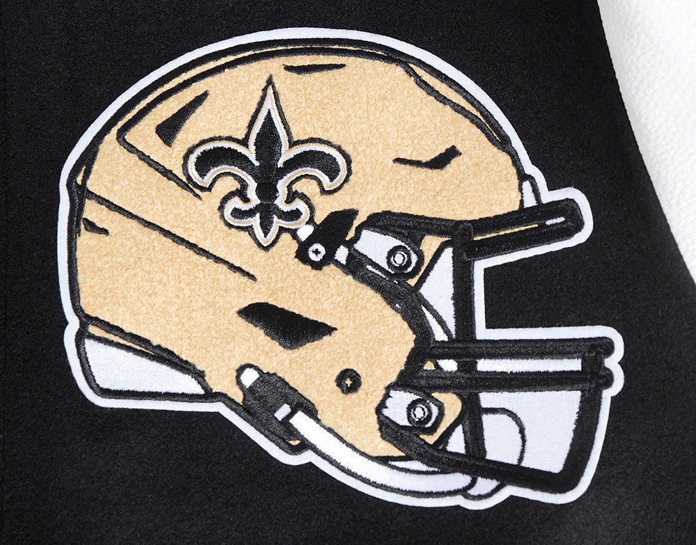 NFL NEW ORLEANS SAINTS MASHUP MEN'S RIB WOOL VARSITY JACKET