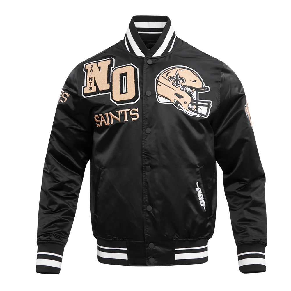 NFL NEW ORLEANS SAINTS MASHUP MEN'S RIB SATIN JACKET