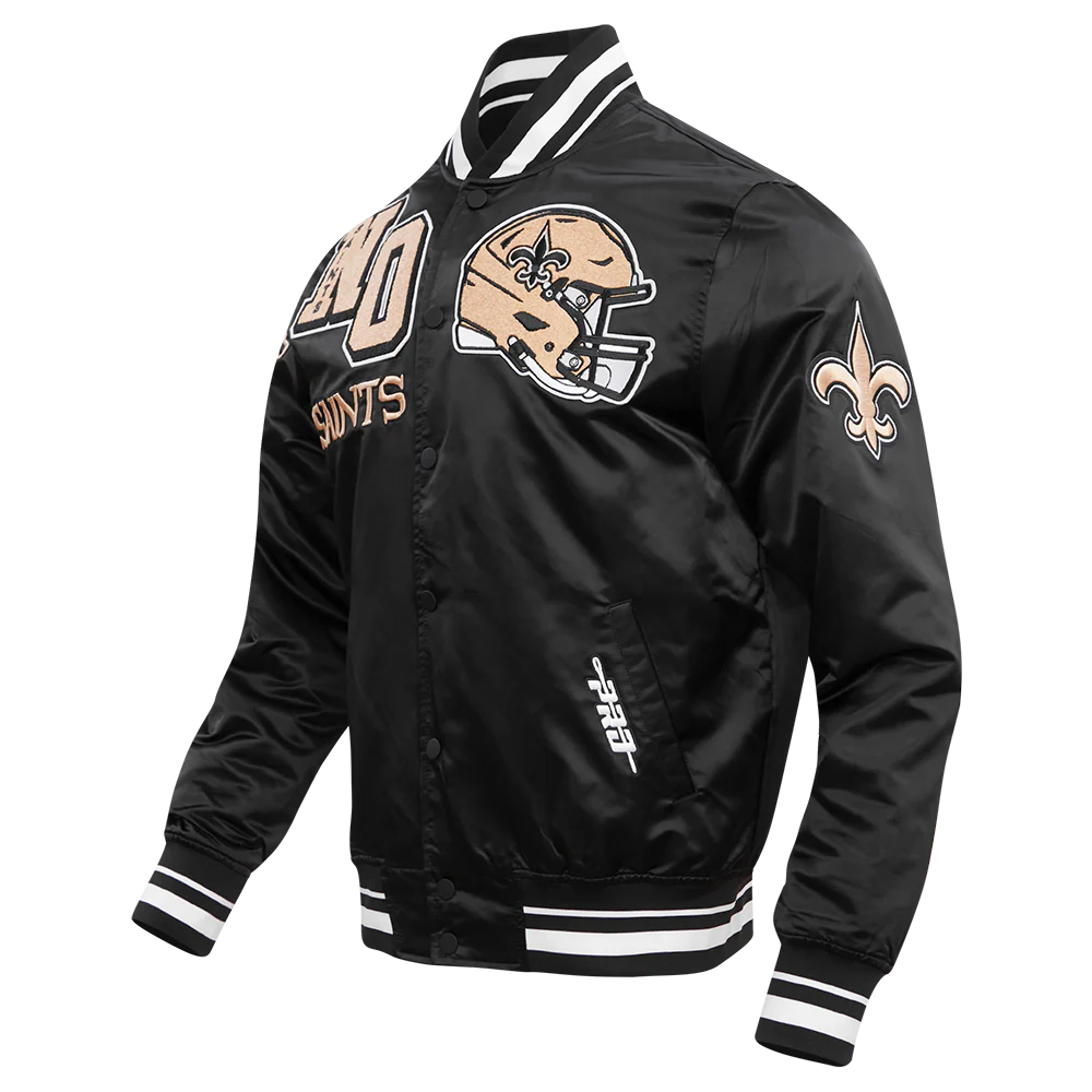 NFL NEW ORLEANS SAINTS MASHUP MEN'S RIB SATIN JACKET