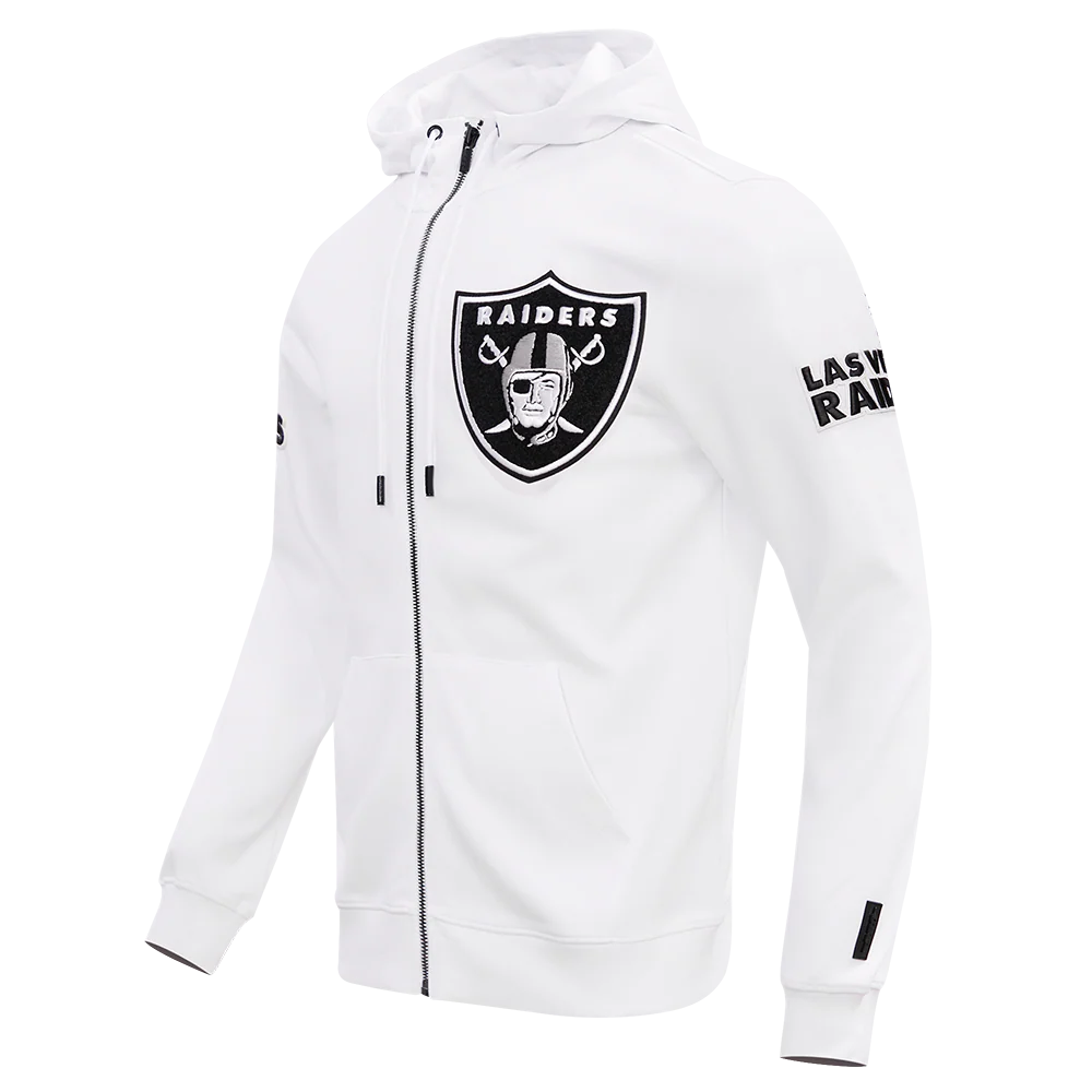 NFL LAS VEGAS RAIDERS CLASSIC CHENILLE MEN'S FULL ZIP HOODIE