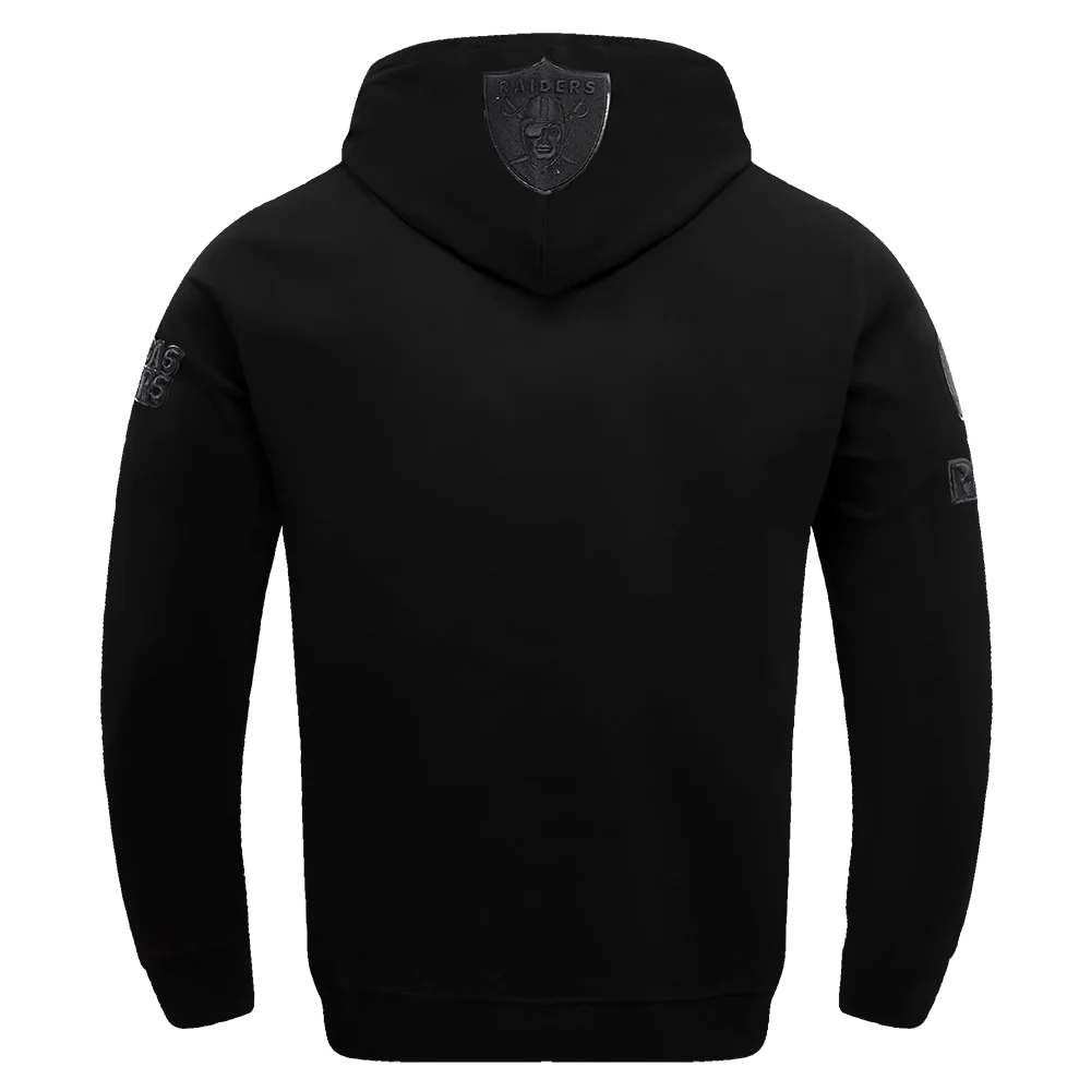NFL LAS VEGAS RAIDERS TRIPLE BLACK MEN'S PULLOVER HOODIE