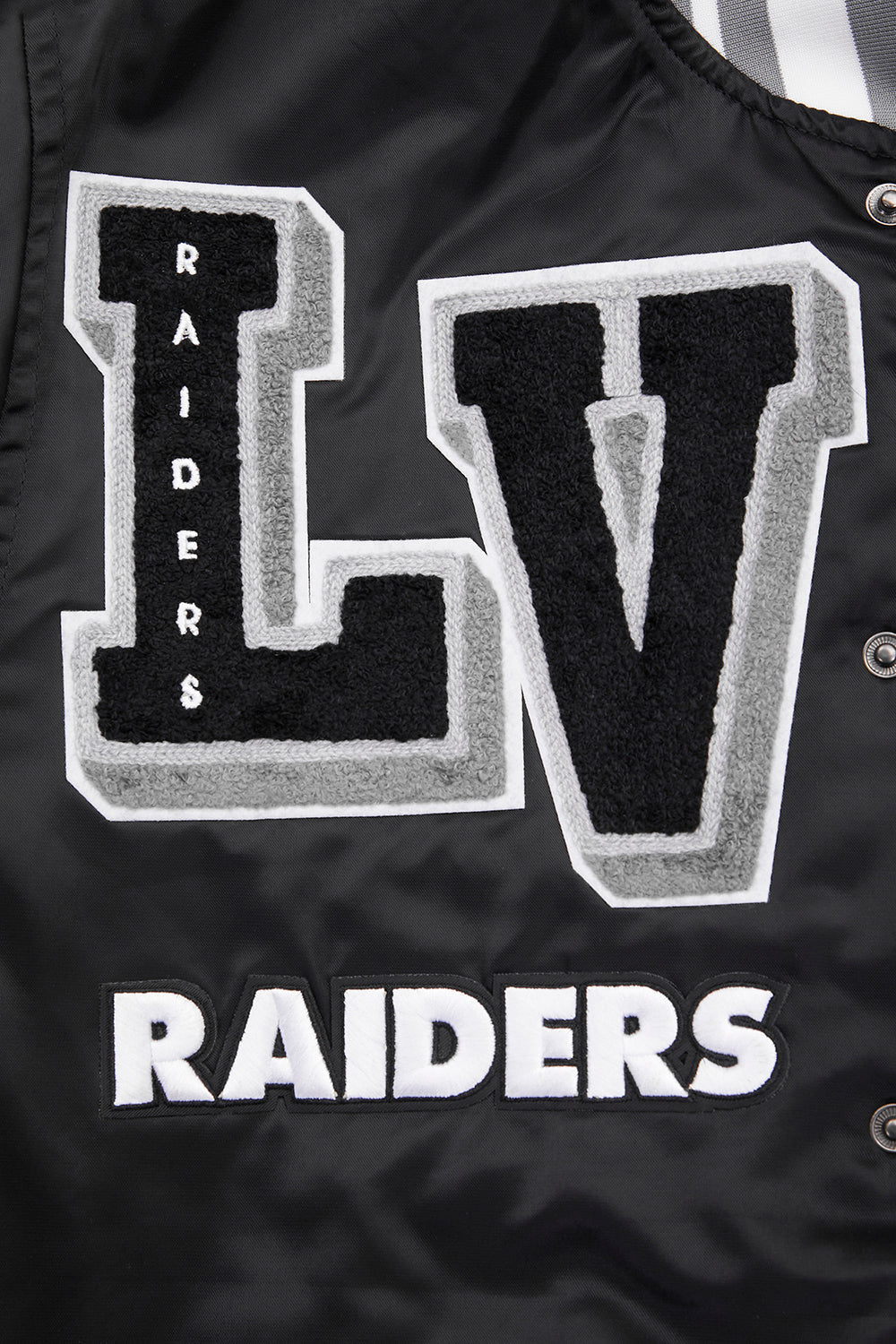 NFL LAS VEGAS RAIDERS MASHUP MEN'S RIB SATIN JACKET