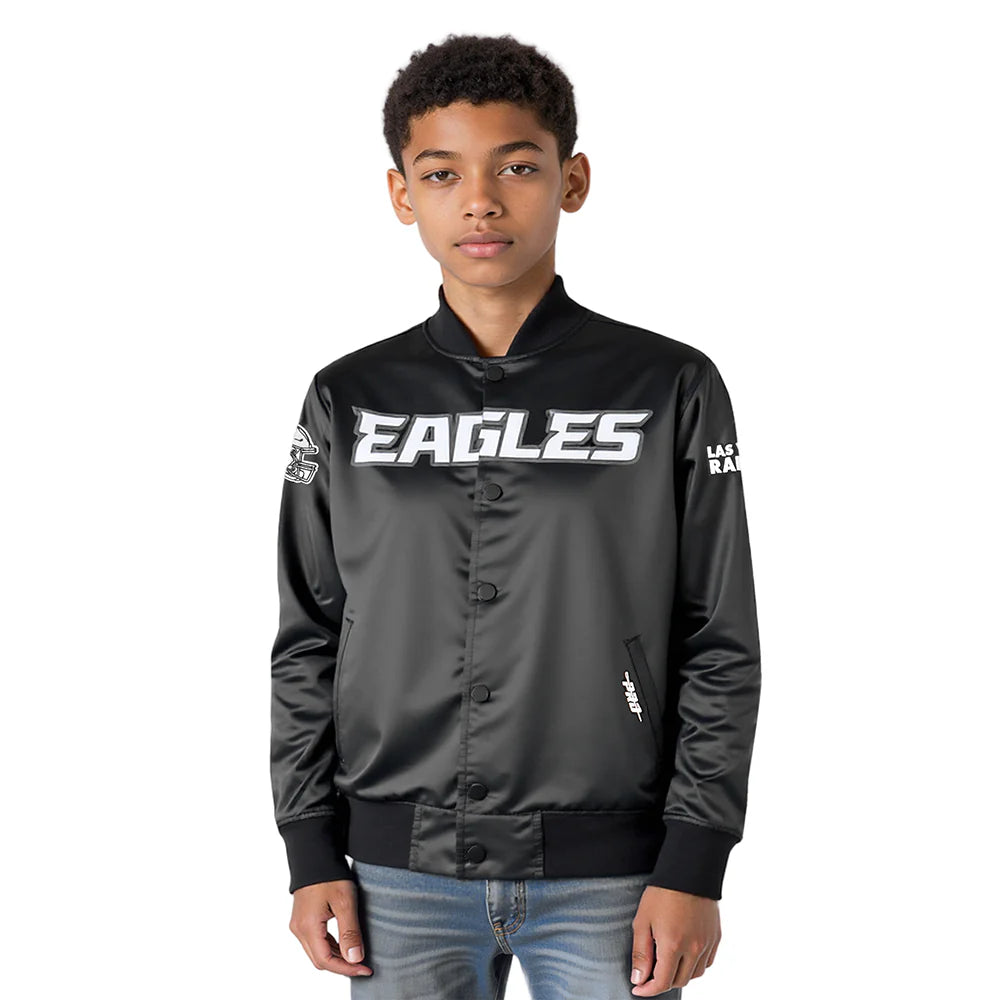NFL LAS VEGAS RAIDERS CLASSIC BIG BOYS SATIN JACKET