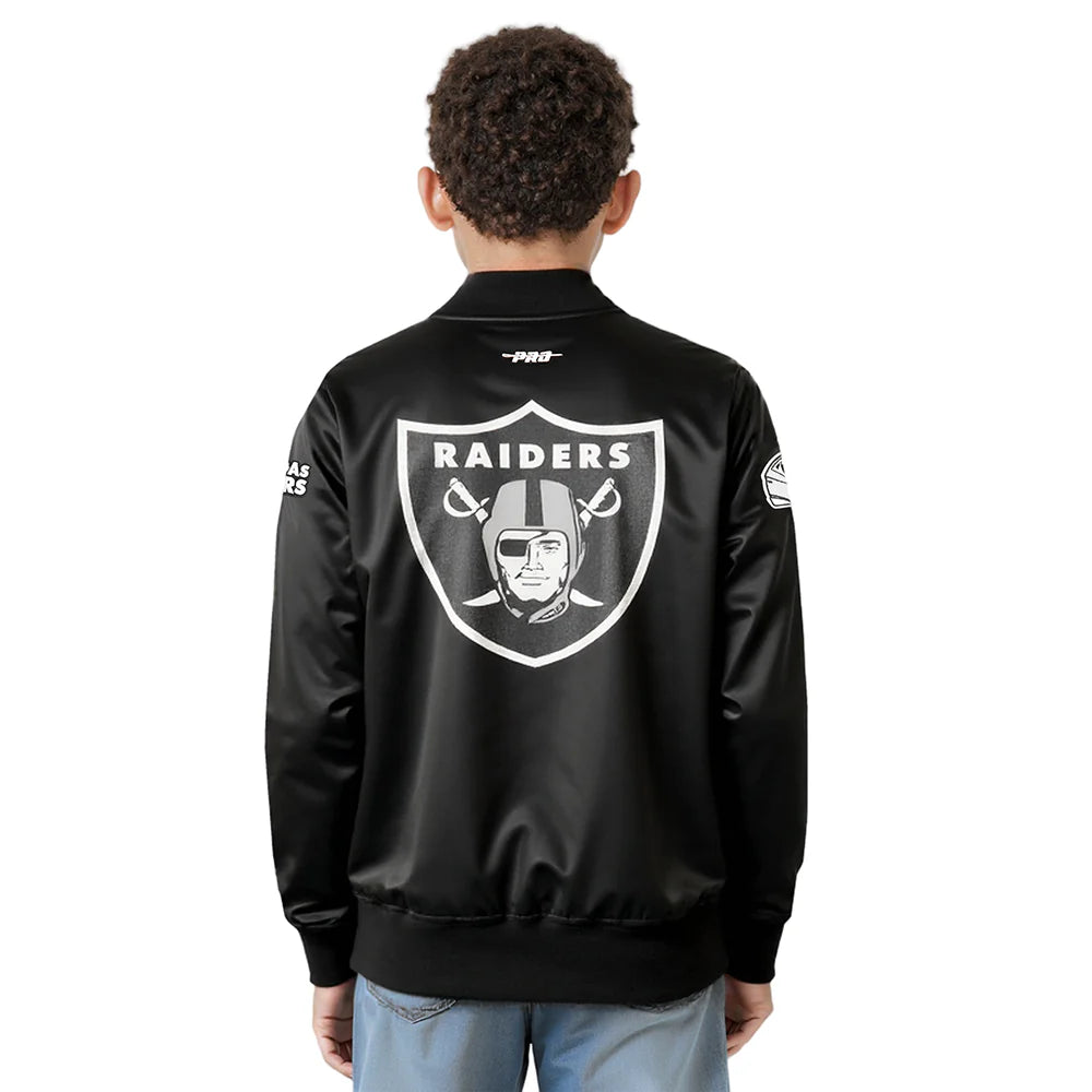 NFL LAS VEGAS RAIDERS CLASSIC BIG BOYS SATIN JACKET