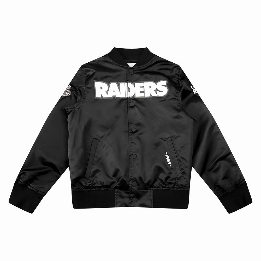 NFL LAS VEGAS RAIDERS CLASSIC BIG BOYS SATIN JACKET