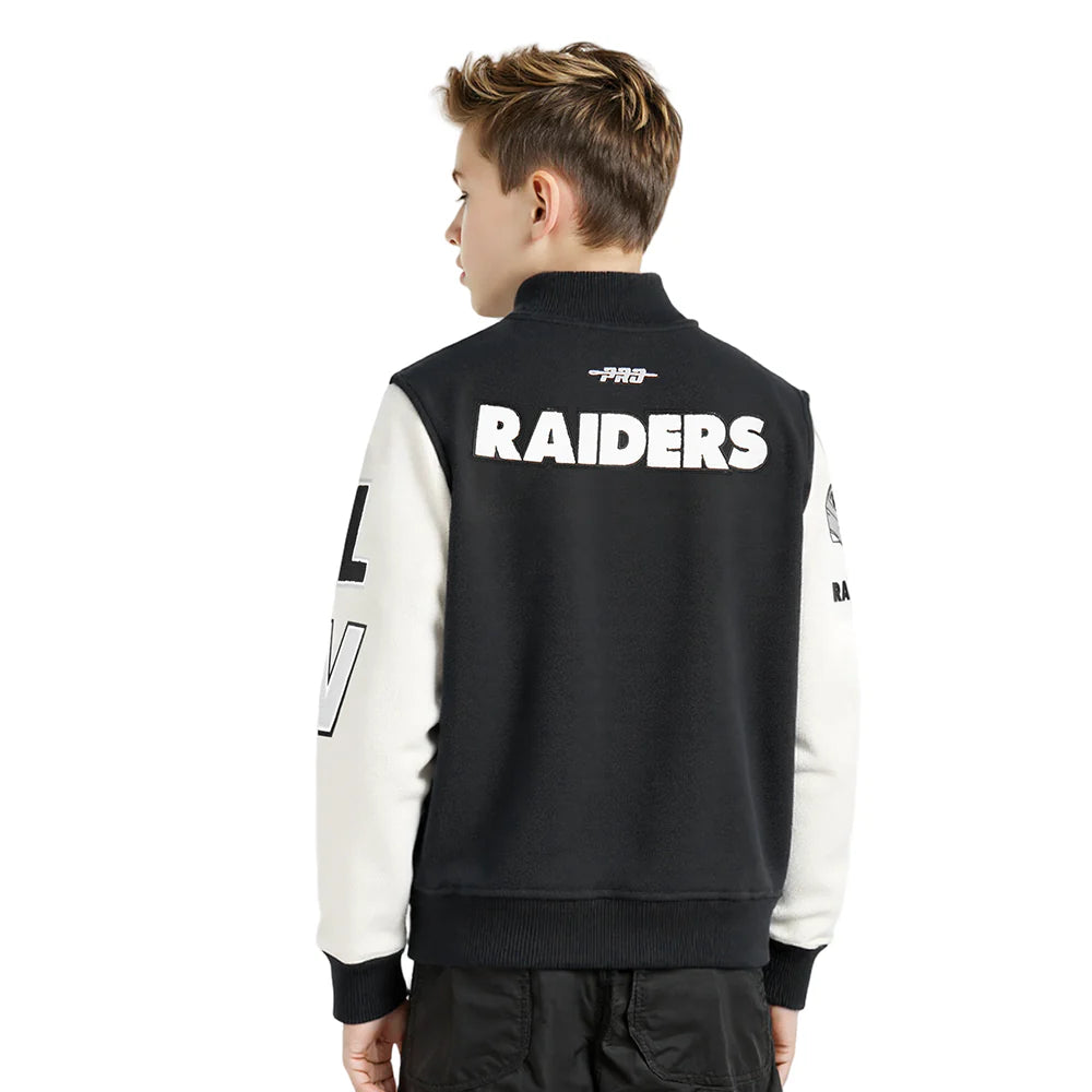 NFL LAS VEGAS RAIDERS CLASSIC BIG BOYS WOOL VARSITY JACKET