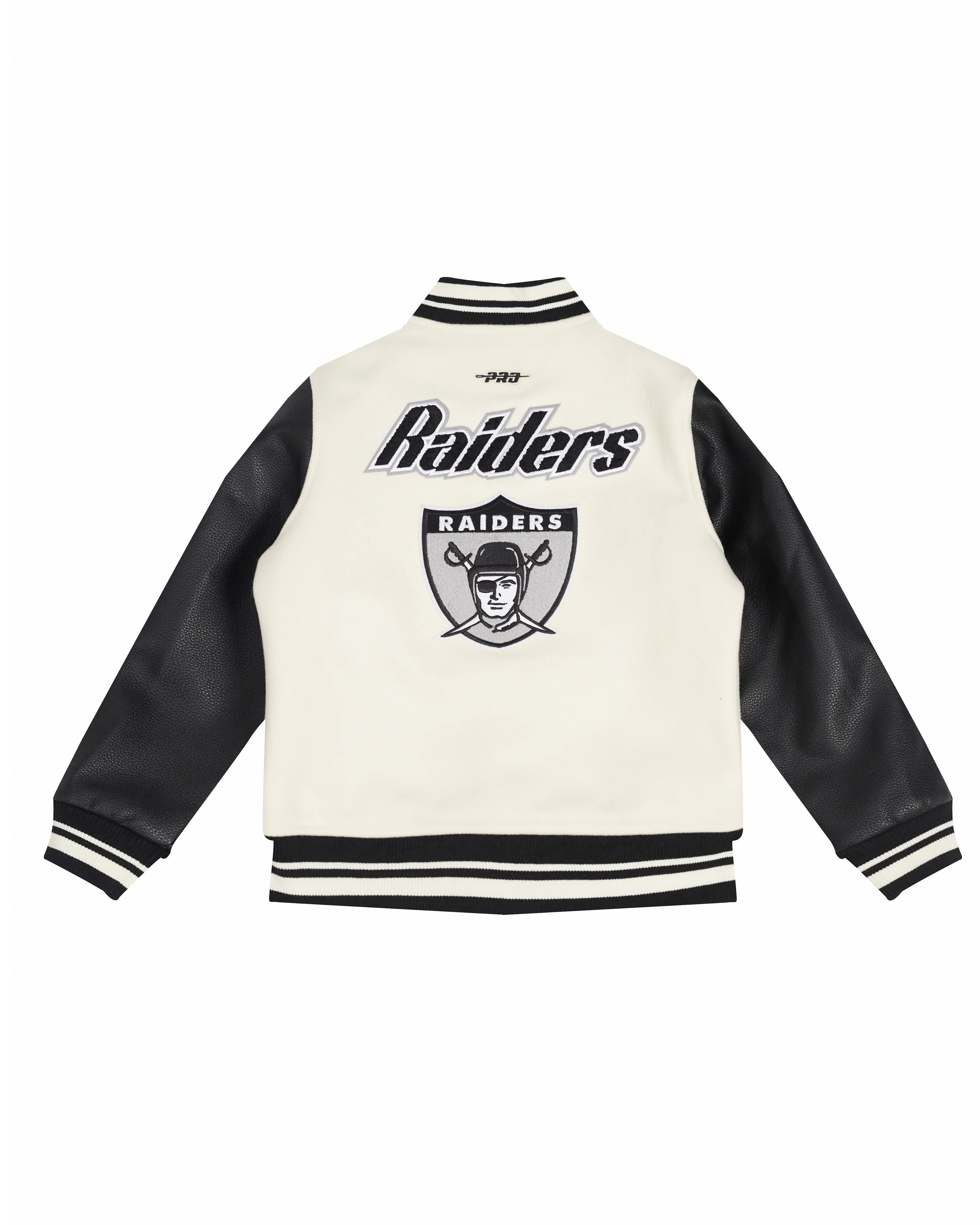 NFL LAS VEGAS RAIDERS RETRO CLASSIC BIG BOYS RIB WOOL VARSITY JACKET