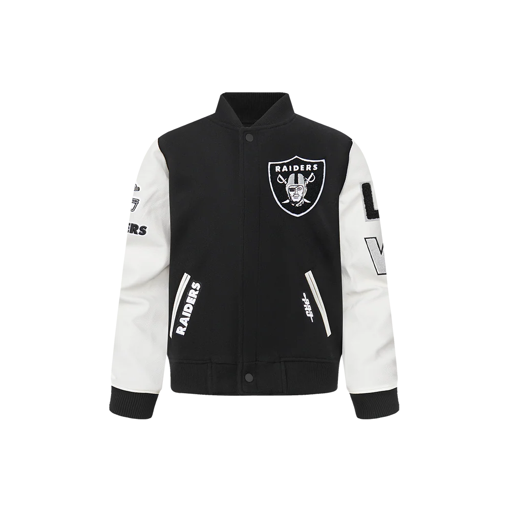 NFL LAS VEGAS RAIDERS CLASSIC LITTLE BOYS WOOL VARSITY JACKET