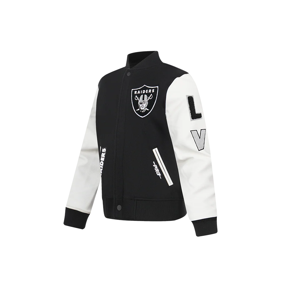 NFL LAS VEGAS RAIDERS CLASSIC LITTLE BOYS WOOL VARSITY JACKET