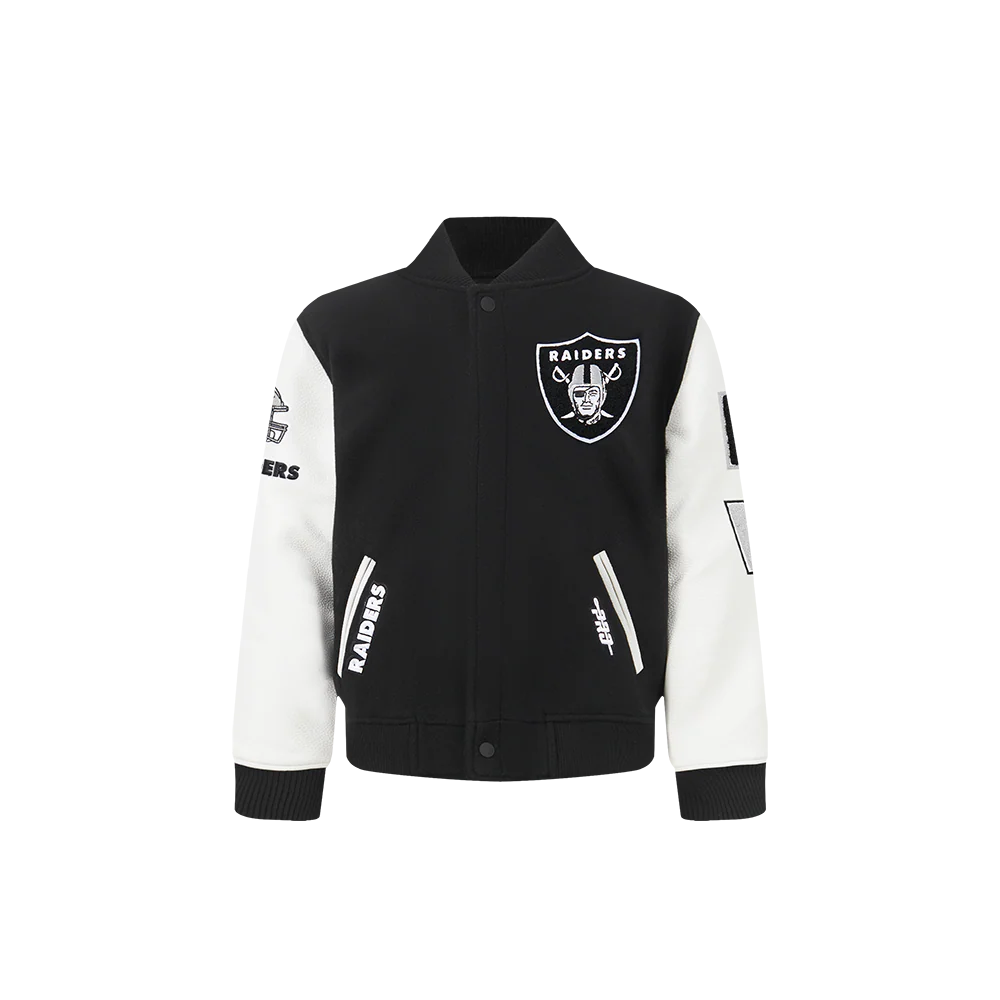 NFL LAS VEGAS RAIDERS CLASSIC TODDLER BOYS WOOL VARSITY JACKET