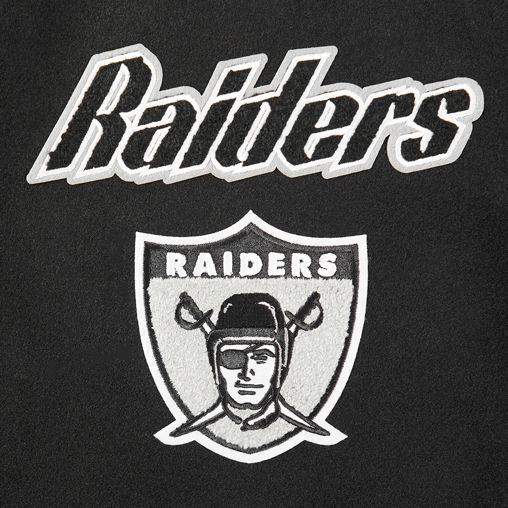 NFL LAS VEGAS RAIDERS RETRO CLASSIC TODDLER BOYS RIB WOOL VARSITY JACKET