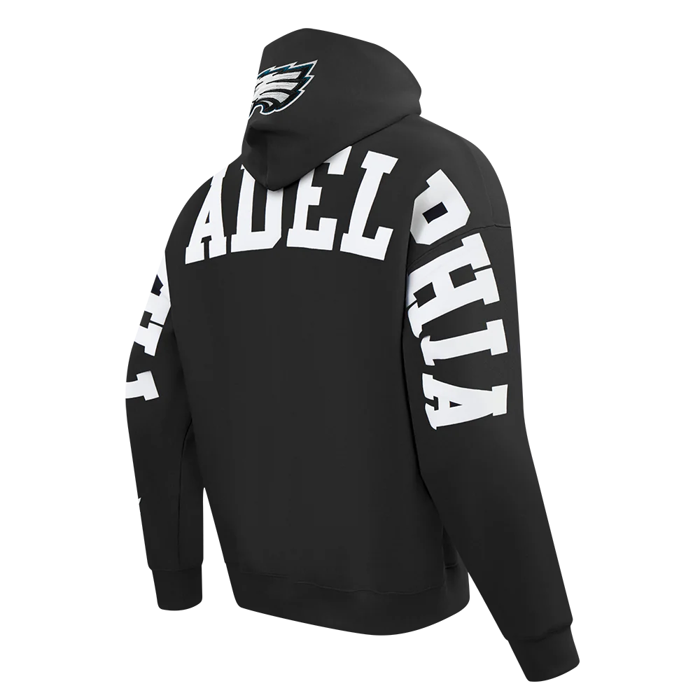NFL PHILADELPHIA EAGLES WINGSPAN MEN'S DROP SHOULDER FLEECE PULLOVER HOODIE