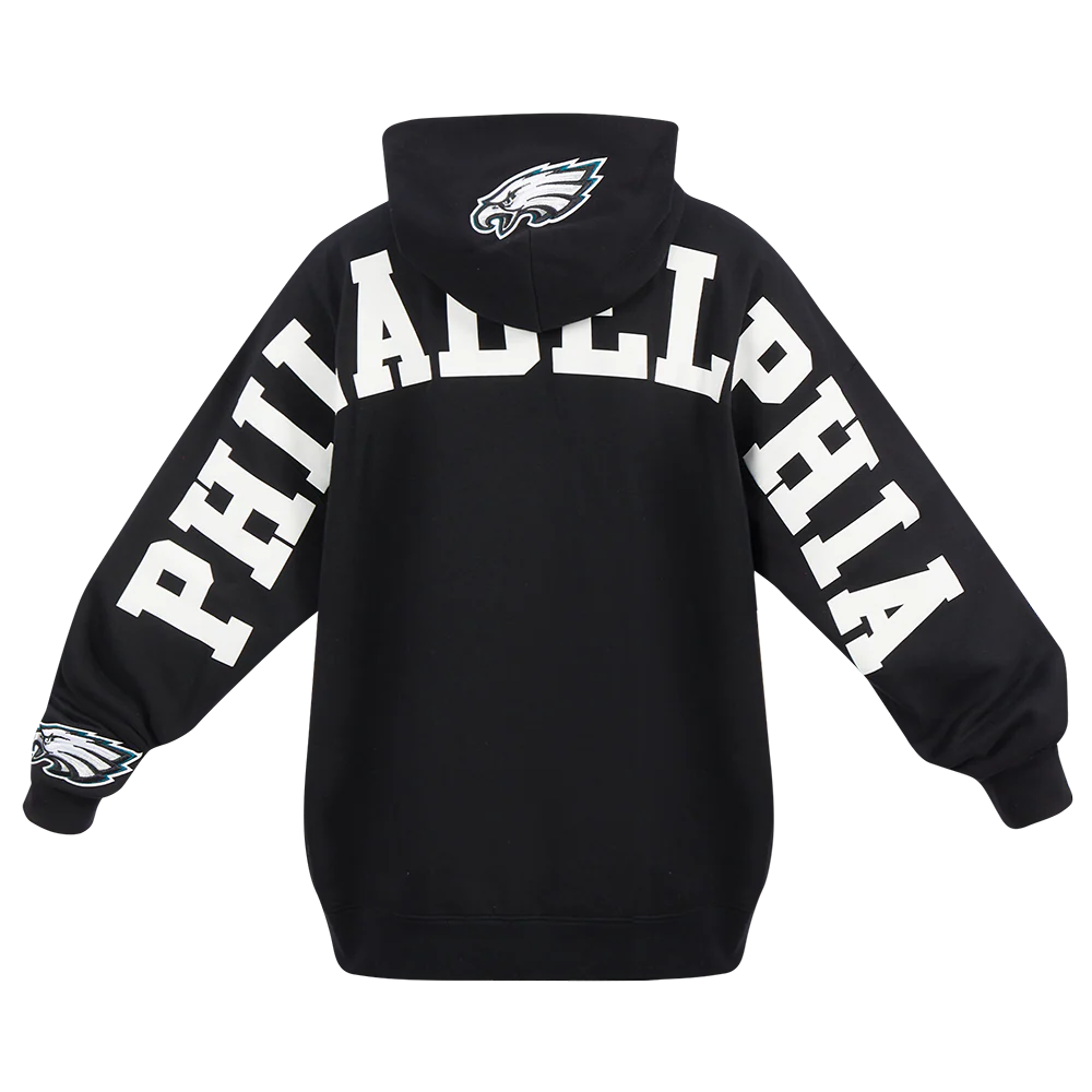 NFL PHILADELPHIA EAGLES WINGSPAN MEN'S DROP SHOULDER FLEECE PULLOVER HOODIE