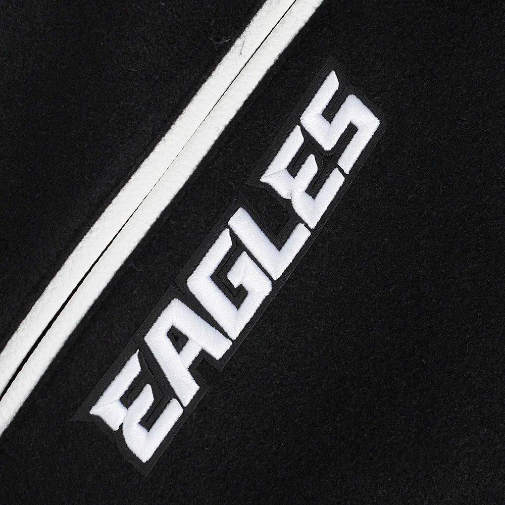 NFL PHILADELPHIA EAGLES TURN IT UP MEN'S RIB WOOL VARSITY JACKET
