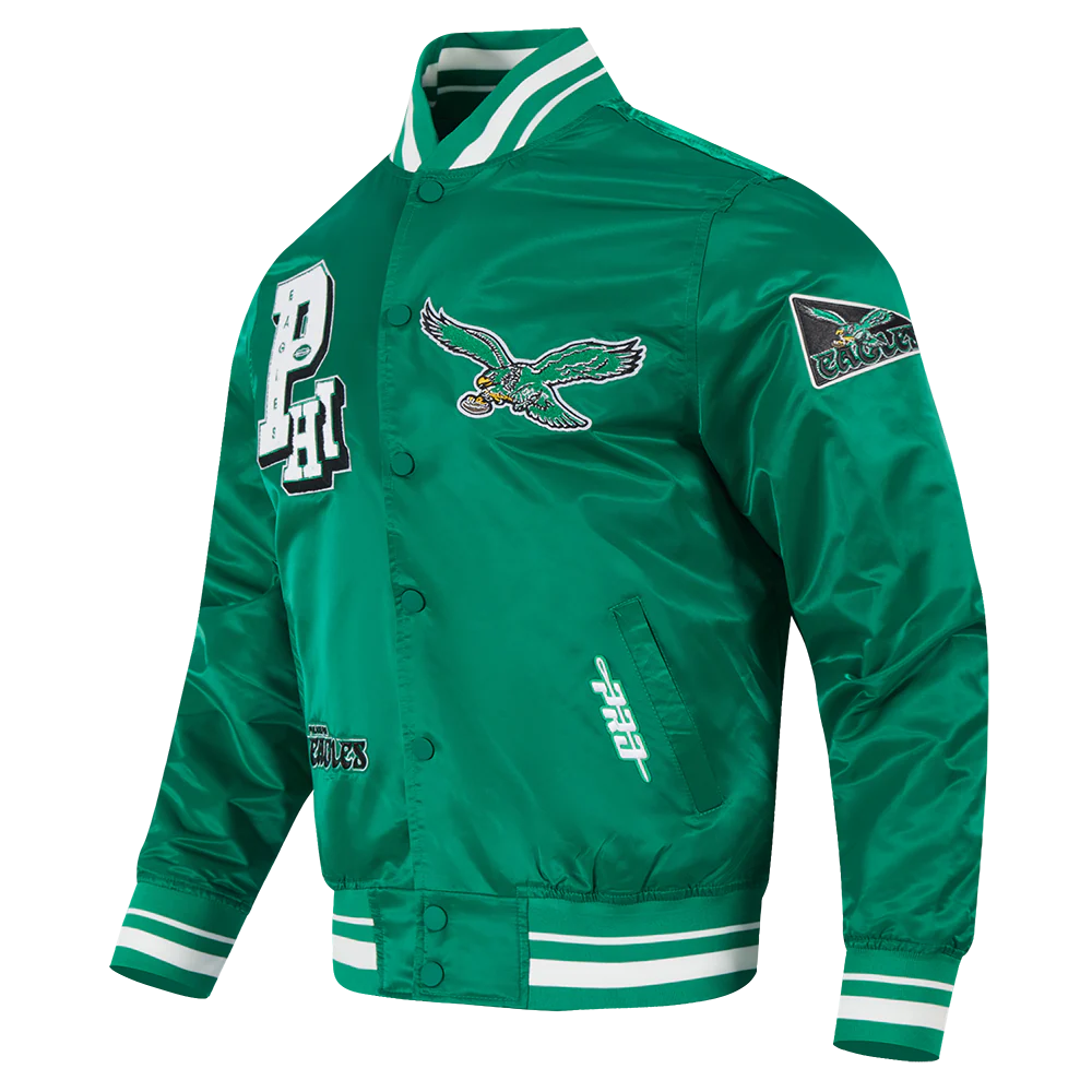 NFL PHILADELPHIA EAGLES BEST OF MEN'S RIB SATIN JACKET