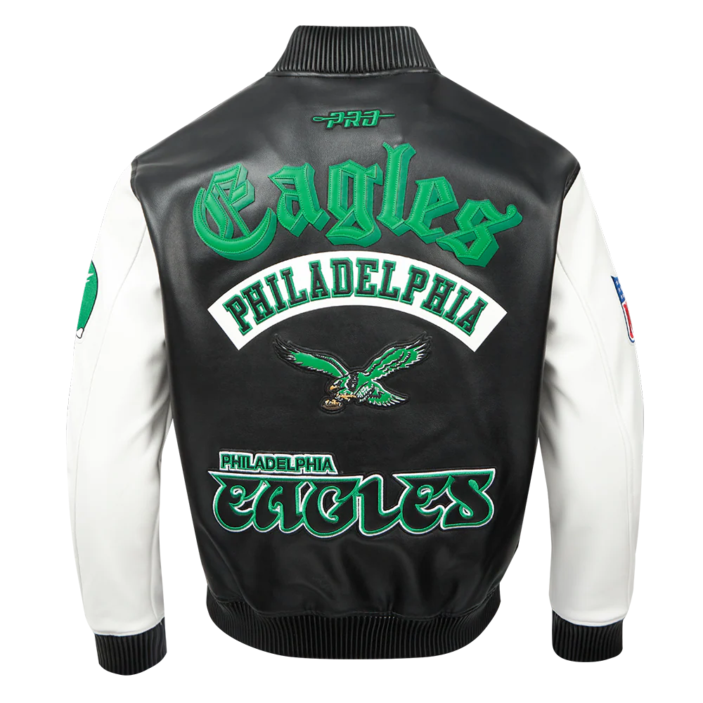 NFL PHILADELPHIA EAGLES BEST OF MEN'S LEATHER VARSITY JACKET