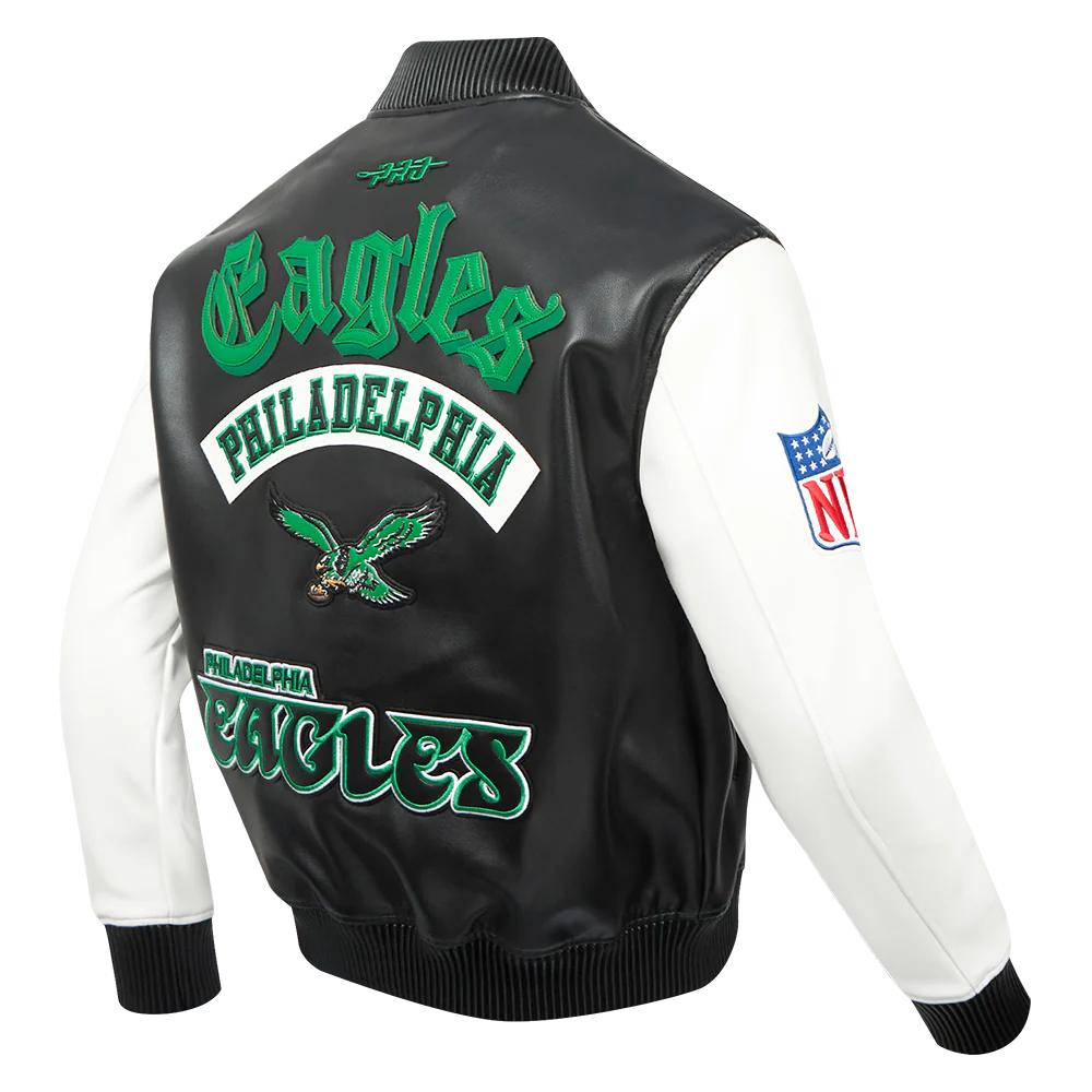 NFL PHILADELPHIA EAGLES BEST OF MEN'S LEATHER VARSITY JACKET