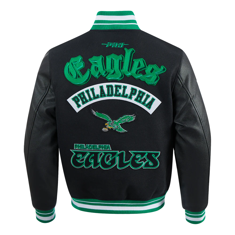 NFL PHILADELPHIA EAGLES BEST OF MEN'S RIB WOOL VARSITY JACKET