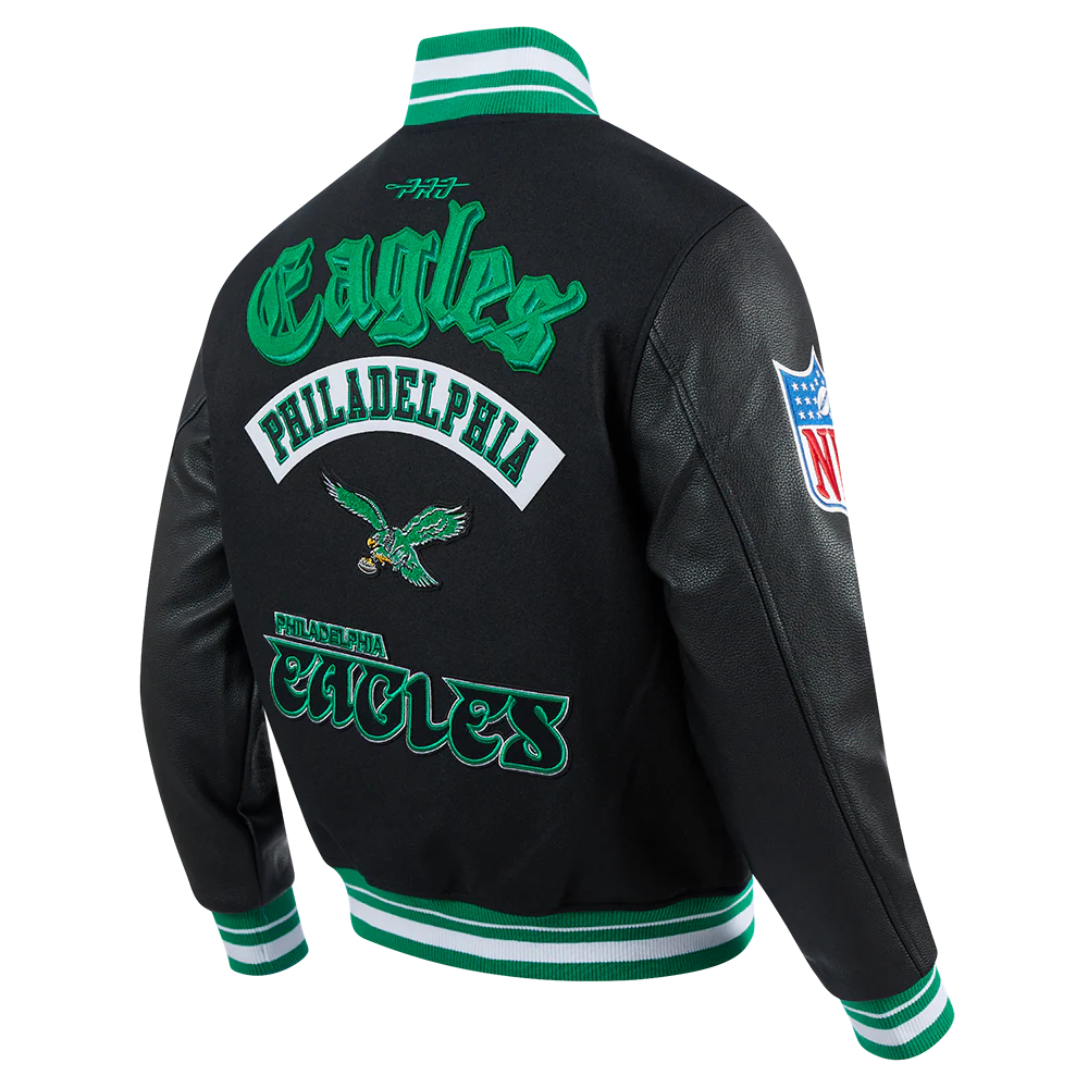 NFL PHILADELPHIA EAGLES BEST OF MEN'S RIB WOOL VARSITY JACKET