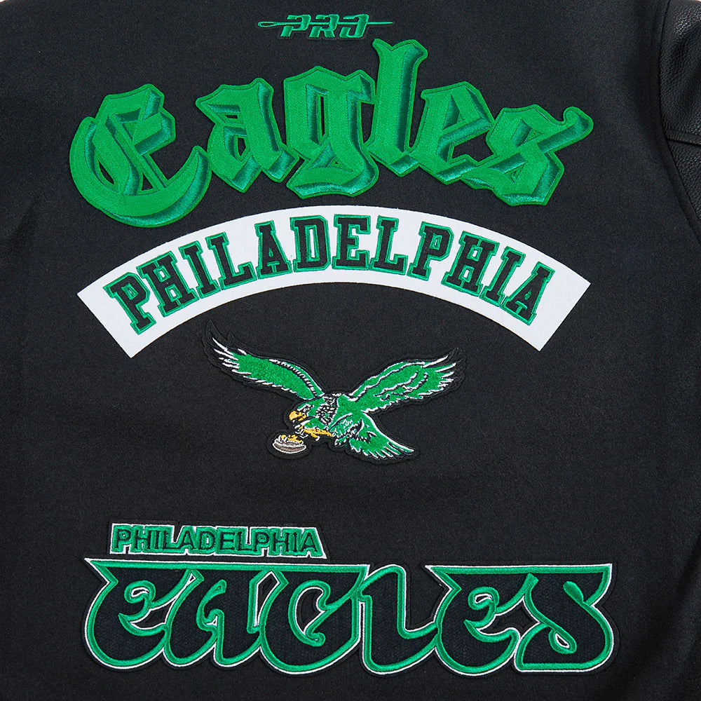 NFL PHILADELPHIA EAGLES BEST OF MEN'S RIB WOOL VARSITY JACKET