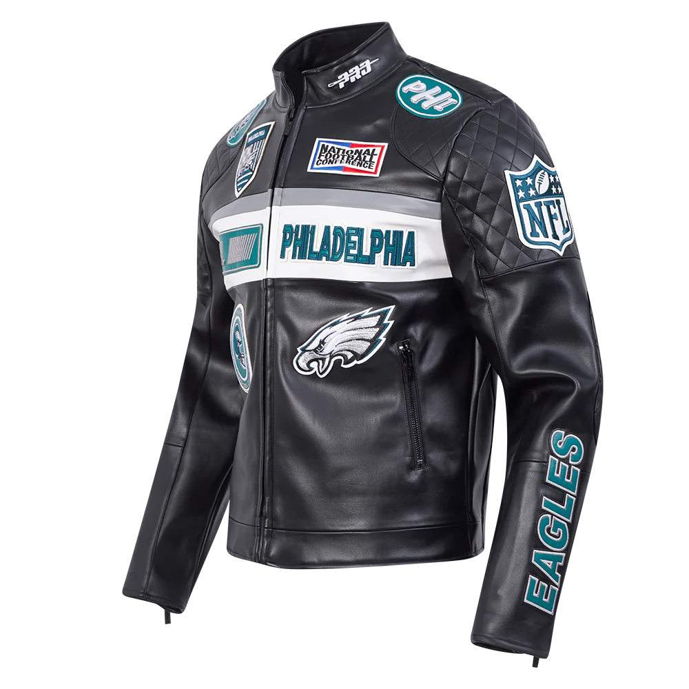 NFL PHILADELPHIA EAGLES MEN'S MOTO JACKET
