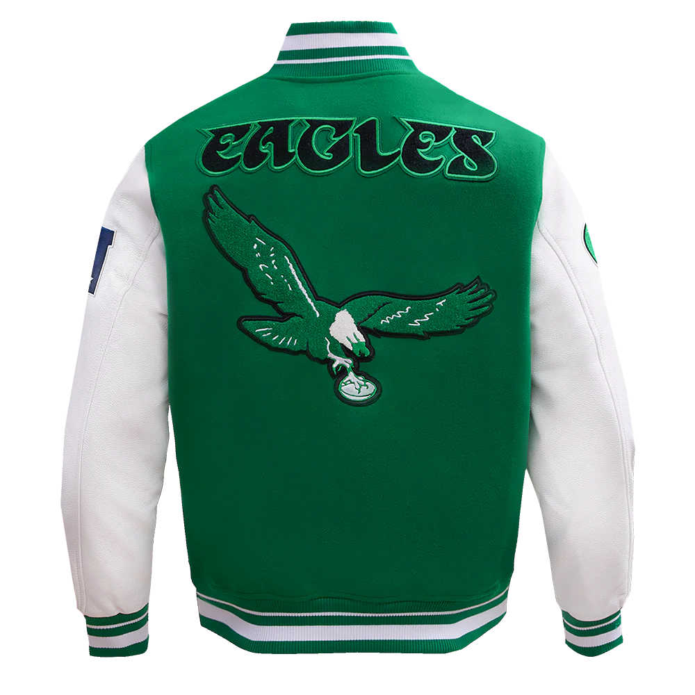 NFL PHILADELPHIA EAGLES RETRO CLASSIC MEN'S RIB WOOL VARSITY JACKET