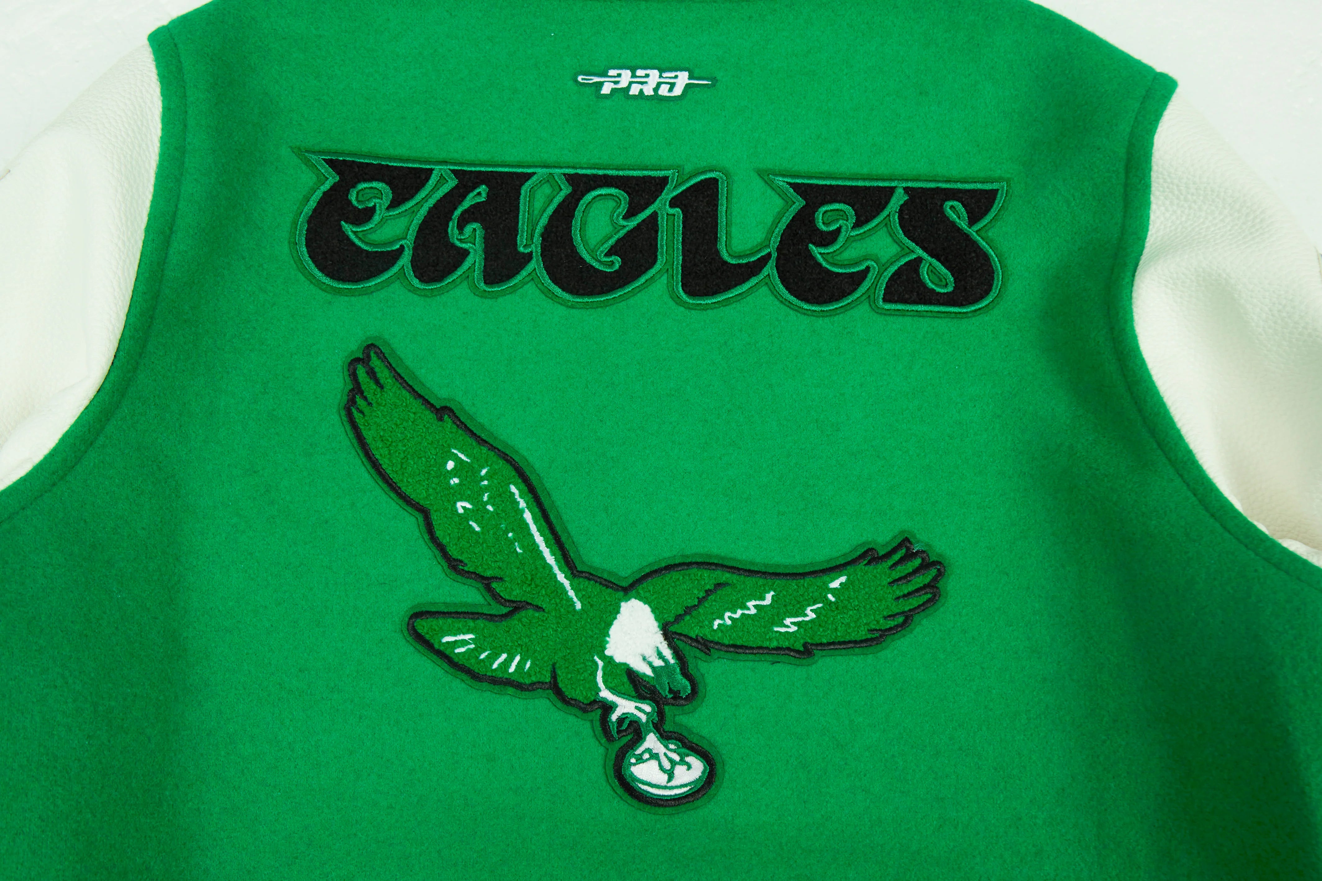 NFL PHILADELPHIA EAGLES RETRO CLASSIC BIG BOYS RIB WOOL VARSITY JACKET