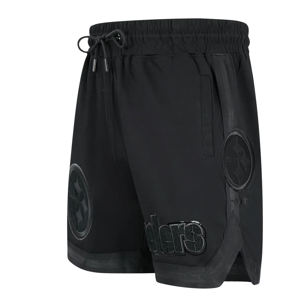 NFL PITTSBURGH STEELERS TRIPLE BLACK LOGO PRO TEAM MEN'S SHORT