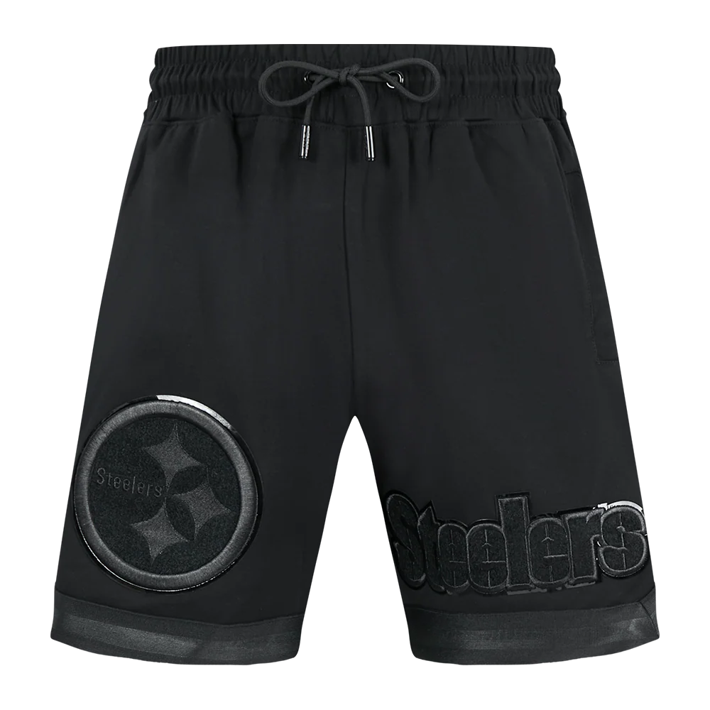 NFL PITTSBURGH STEELERS TRIPLE BLACK LOGO PRO TEAM MEN'S SHORT