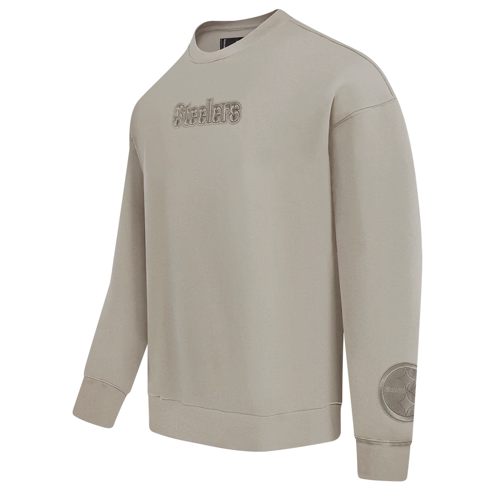 NFL PITTSBURGH STEELERS WINGSPAN MEN'S DROP SHOULDER FLEECE CREWNECK