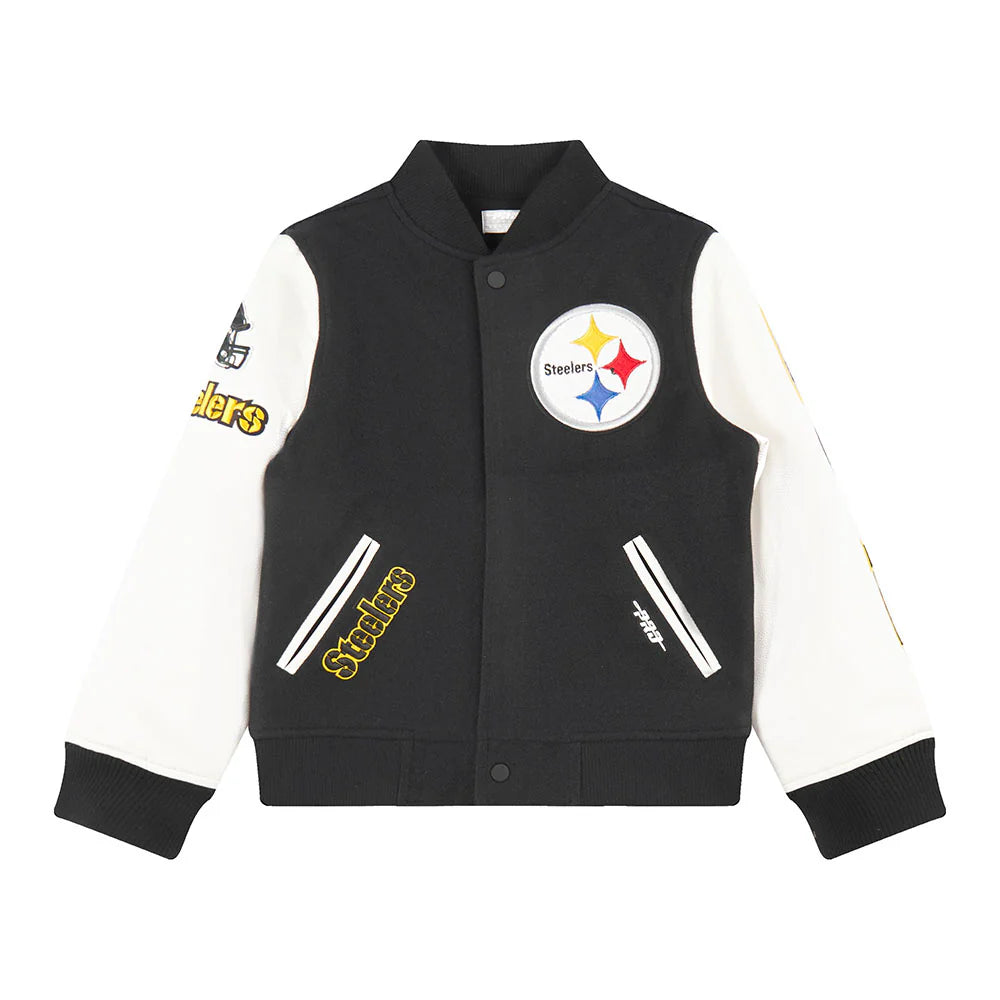 NFL PITTSBURGH STEELERS CLASSIC BIG BOYS WOOL VARSITY JACKET