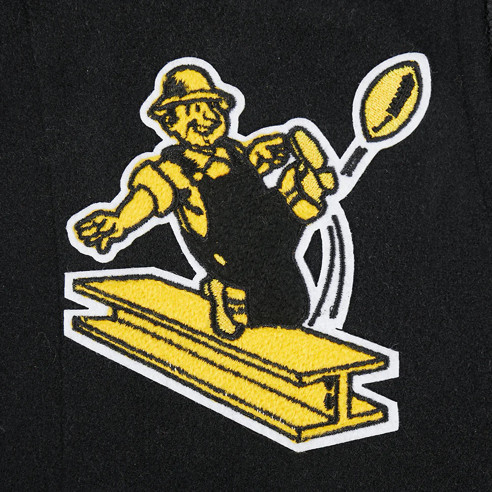 NFL PITTSBURGH STEELERS RETRO CLASSIC LITTLE BOYS RIB WOOL VARSITY JACKET