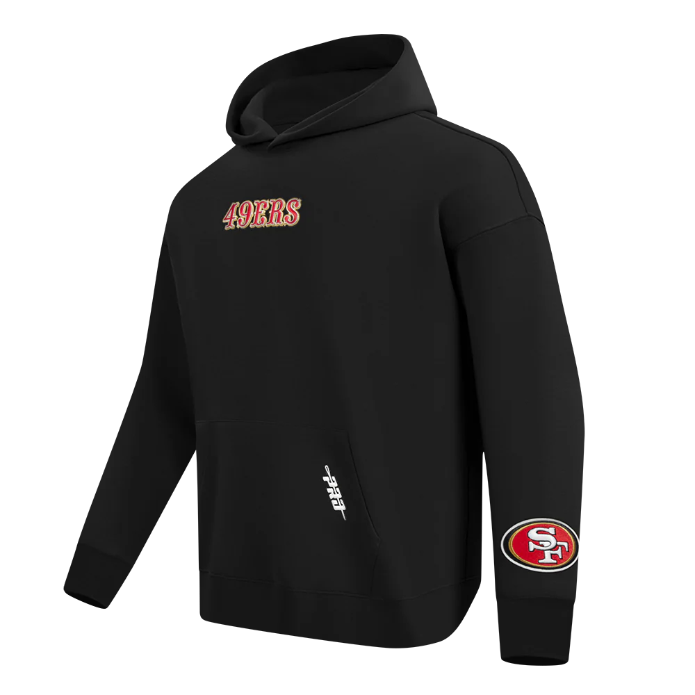 NFL SAN FRANCISCO 49ERS WINGSPAN MEN'S DROP SHOULDER FLEECE PULLOVER HOODIE