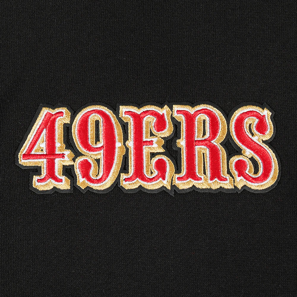 NFL SAN FRANCISCO 49ERS WINGSPAN MEN'S DROP SHOULDER FLEECE PULLOVER HOODIE